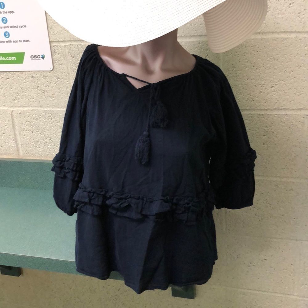 Lime 100% Cotton Gauze Drawstring Neck Top